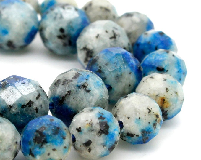 K2 Gemstone Beads, ASA Rare Genuine Natural K2 Jasper Gemstone Faceted Round Sphere Ball Beads - RNF94