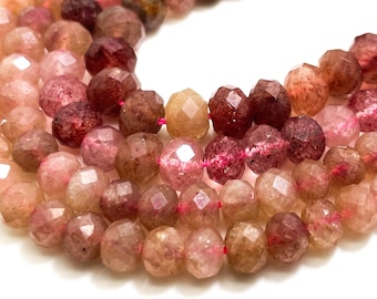 Natural Muscovite, Muscovite Faceted Rondelle Natural Gemstone Beads - RDF69