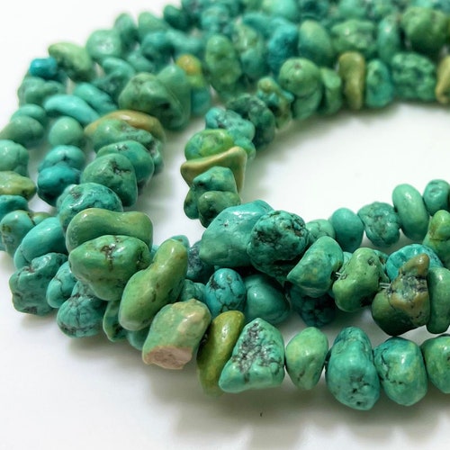 Natural Turquoise Beads Genuine Turquoise Smooth Rough - Etsy