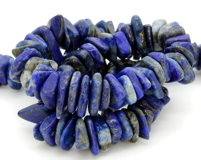 Lapis Lazuli, Natural Lapis Small Nugget Flat Chips Pebble Assorted Size Loose Smooth Rough Gemstone Beads - PGS134
