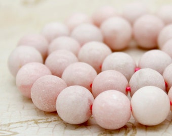 Pink Opal Beads, Natural Pink Opal Smooth Round Ball Sphere Natural Loose Gemstone Beads - PG145