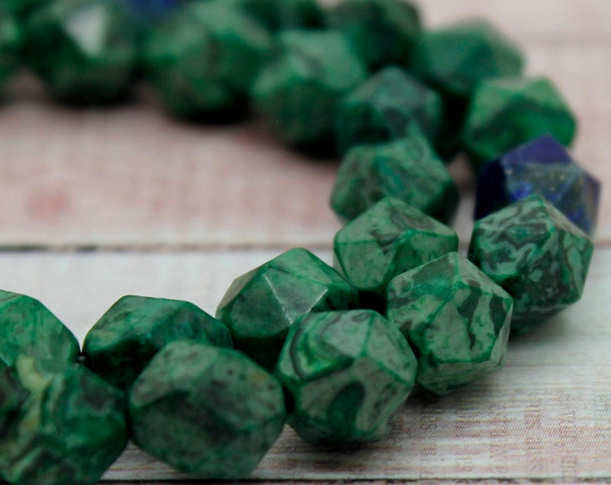 Natural Azurtite Beads, Azurite Round Faceted Natural Gemstone Beads Full Strand - RNF12