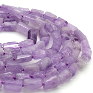 Lavender Amethyst, Natural Amethyst Smooth Pebble Nugget Cube Chips Loose Gemstone Assorted Size Beads - PGS177