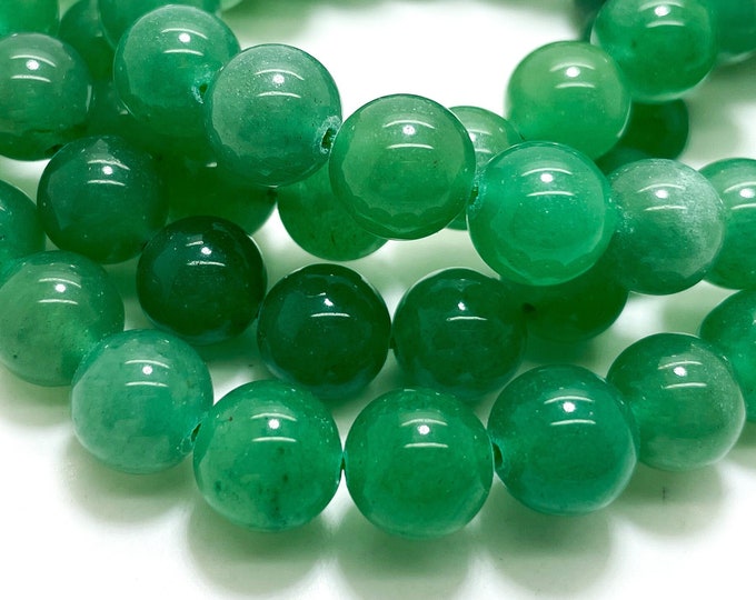 Natural Green Aventurine Beads, Polished Smooth Round 4mm 6mm 8mm 10mm Gemstone Beads - High-Quality Gemstone for Jewelry Making - PG309