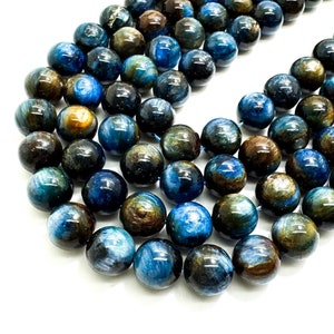 Natural Blue Kyanite, Blue South Africa Kyanite Polished Round 6mm 8mm 10mm Gemstone Beads