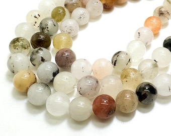 Brown Agate Smooth Polished Round 8mm Gemstone Jewelry Making Beads - RN198T