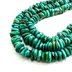 Kingman Turquoise Chip Beads: Arizona Blue-Green Gemstone Nuggets