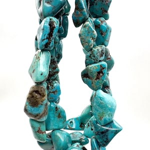 Echte natuurlijke Kingman turquoise kralen ruwe onbehandelde grote assortiment biologische nuggets Arizona blauw unieke edelsteen mannen sieraden maken WHTQ15