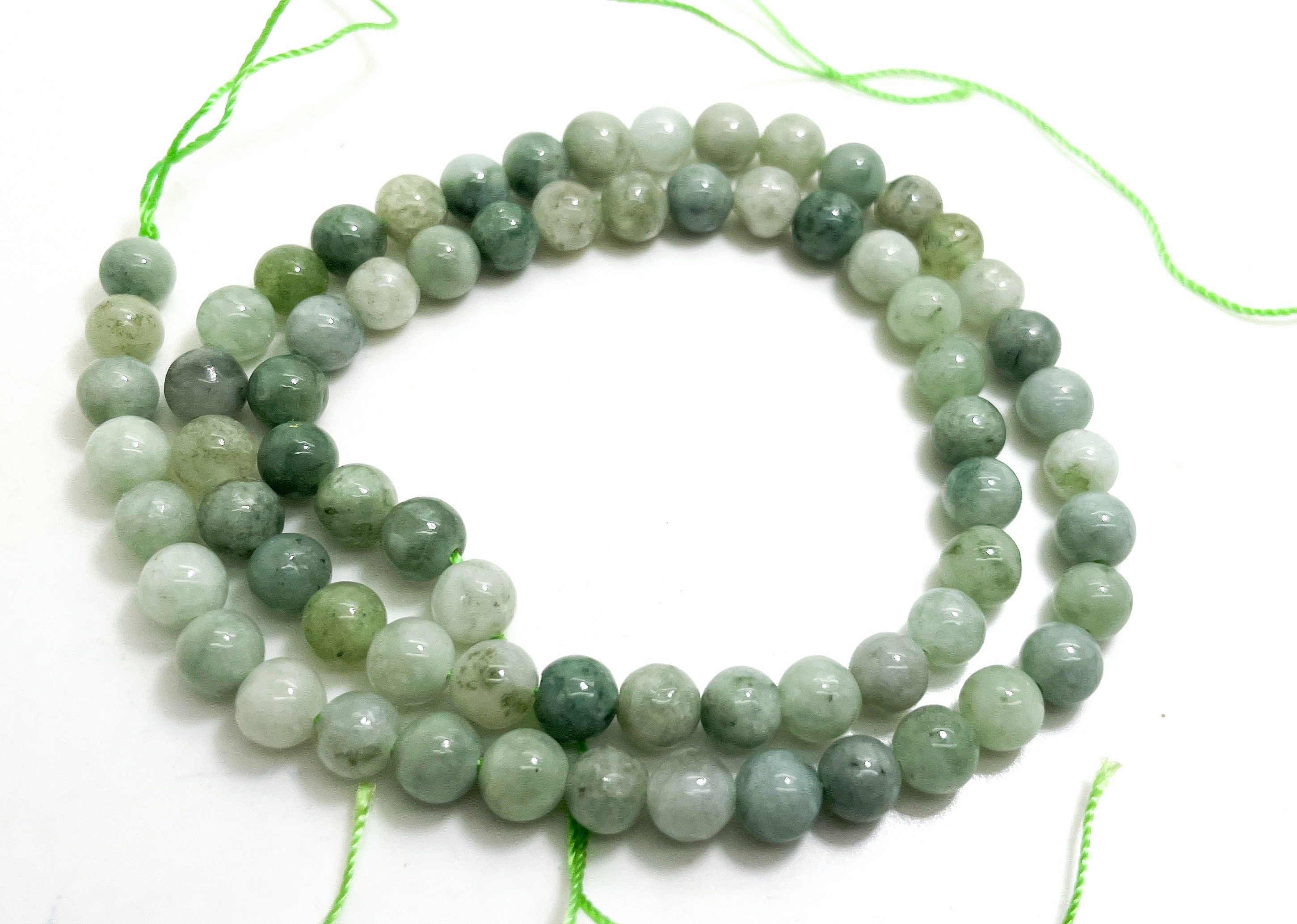 100% Natural Jade Beads, 6-8-10 mm Smooth Jade Bead Necklace, Gift For  Women, Multi Color Jade Beads For Jewelry Making (#1392)