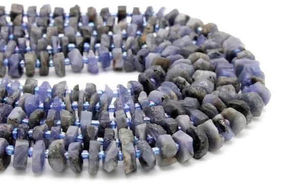 Tanzanite Beads, Natural Tanzanite Raw Chips Nuggets Rough Cut Irregular Shape Gemstone Beads - RDS04
