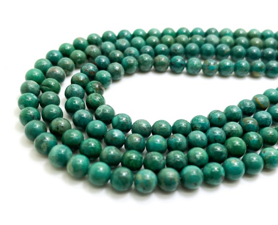 Natural Turquoise, Genuine AAA Polished Smooth Round Turquoise Gemstone Beads - 5mm - RN148