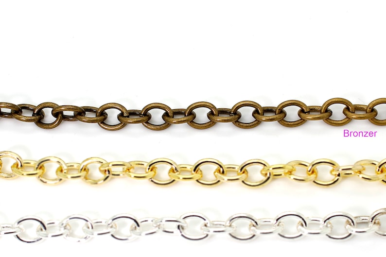 Necklace Chain 9mm x 11mm Metal Unfinished Chain PCH02 Oval Cable Chain Gold Silver Bronze Jewelry Making