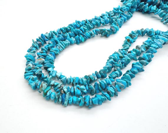 Natural Kingman Turquoise Assorted Chip Beads Genuine Arizona Sky Blue Gemstone Turquoise Strand High Grade Jewelry Supply PGS372