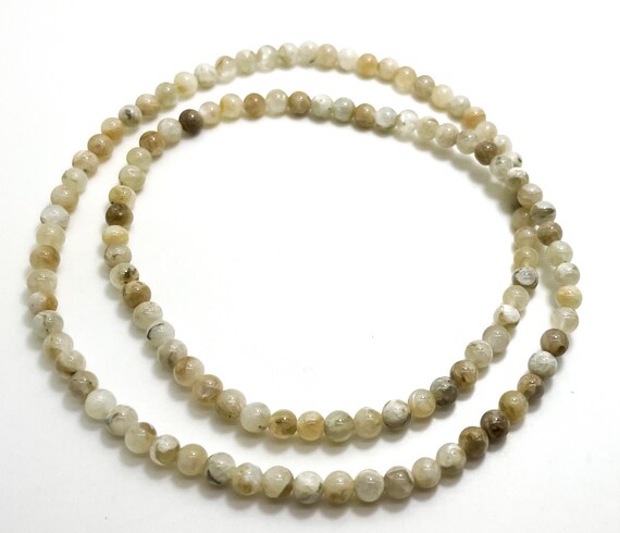 AD Beads - Perline rotonde in pietra di luna bianca naturale con pietra di luna 10mm