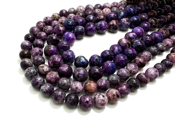 Purple Jasper Smooth Polished Round 8mm 10mm Gemstone Jewelry Making Beads - RN199D