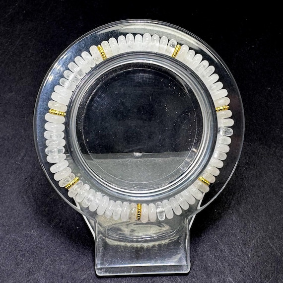 Rose Quartz Stretch Bracelet – 6mm Beads, 6.5" – Gold Spacer Accents – Love • Compassion • Emotional Healing - PGB8R45