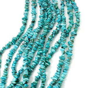 Natural Turquoise Beads, Genuine Turquoise Smooth Rough Rondelle Nugget Chip Loose Gemstone Beads Assorted Size PGS241 image 4