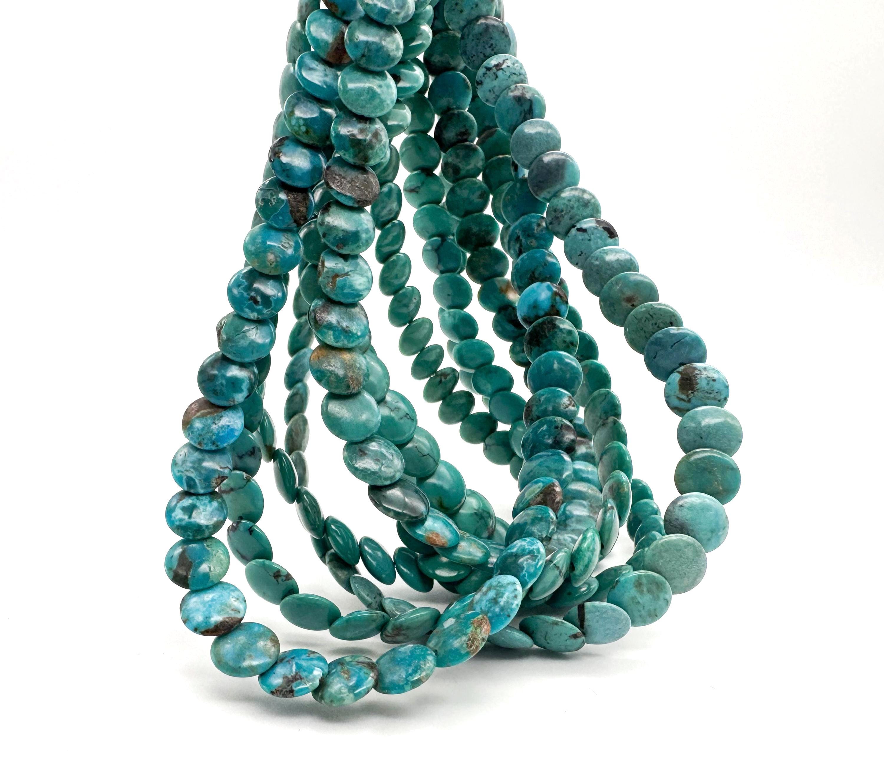 Natural Arizona Turquoise Beads 7mm 9mm Blue Green Gemstone Beads