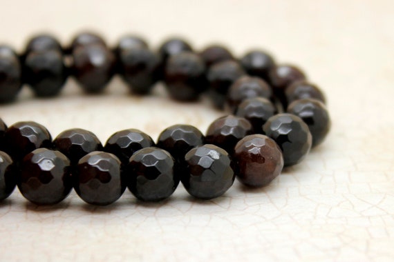 Jade Gemstone Beads, Dyed Jade Faceted Round Ball Sphere  Gemstone Beads (8mm) - RNF17