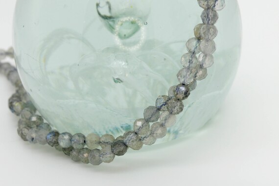 Natural Labradorite Brads, Small Labradorite Round Faceted Ball Sphere Gemstone Loose Beads 3mm 5mm - RNF30