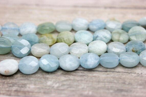 Natural Gemstone Coin Flat Back Bracelet Spacer Loose Beads 10MM