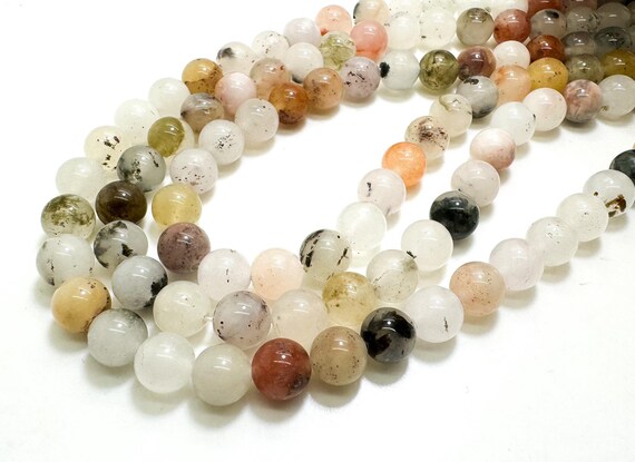 Brown Agate Smooth Polished Round 8mm Gemstone Jewelry Making Beads - RN198T