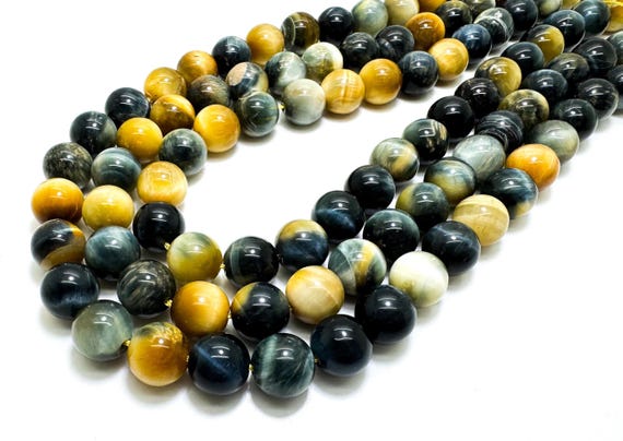 Natural Golden Blue Tiger Eye Tiger's Eye Smooth Polisehd Round Ball Sphere Gemstone Beads 6mm/ 8mm/ 10mm/ 12mm RN59