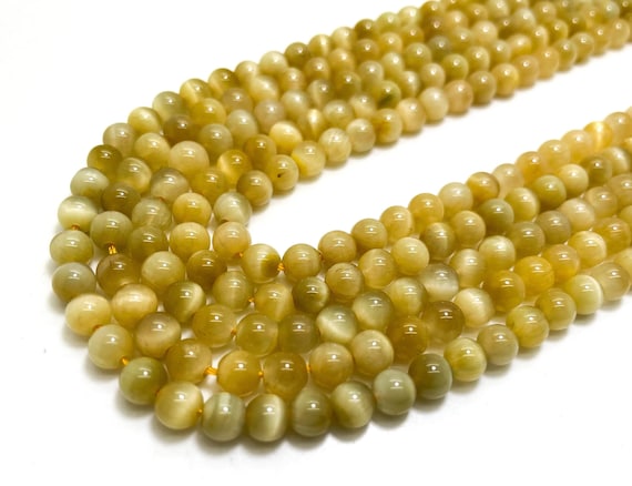 Genuine Golden Tiger Eye Beads Grade AAA Natural Polished Smooth Round 4mm 6mm 8mm 10mm Gemstone Beads - RN12G
