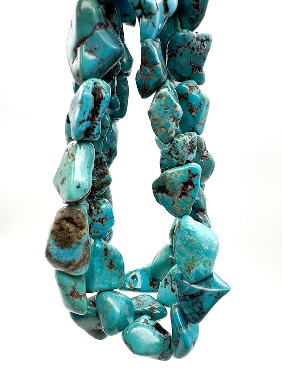 Genuine Natural Kingman Turquoise Beads Raw Untreated Large Assorted Organic Nuggets Arizona Blue Unique Gemstone Men Jewelry Making WHTQ15