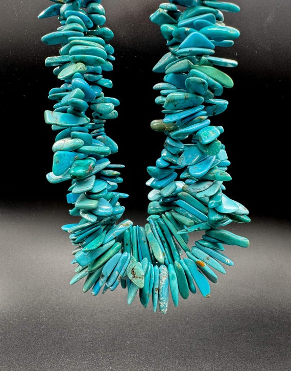 Natural Kingman Turquoise Flat Gemstone Beads Graduated 6mm to 16mm Slab Beads Genuine Arizona Turquoise Tapered Disc Strand PGS370-20