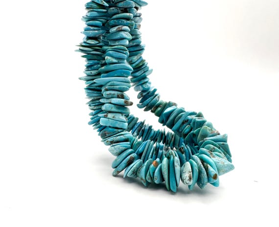 Natural Kingman Turquoise Thin Flat Slab Gemstone Beads Genuine Sky Blue Arizona Turquoise Polished Blue Jewelry Supply - PGS371