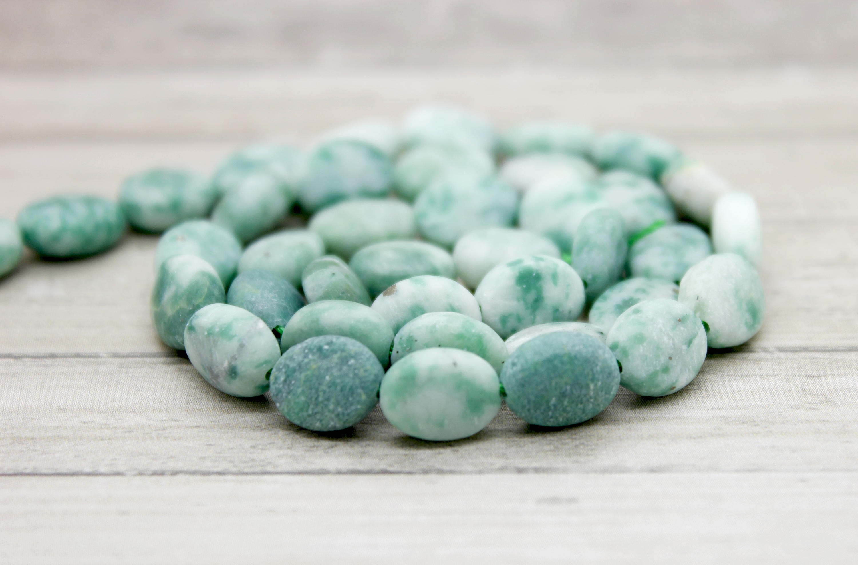 New Mountain Jade Matte New Mountain Jade Flat Oval Loose Etsy