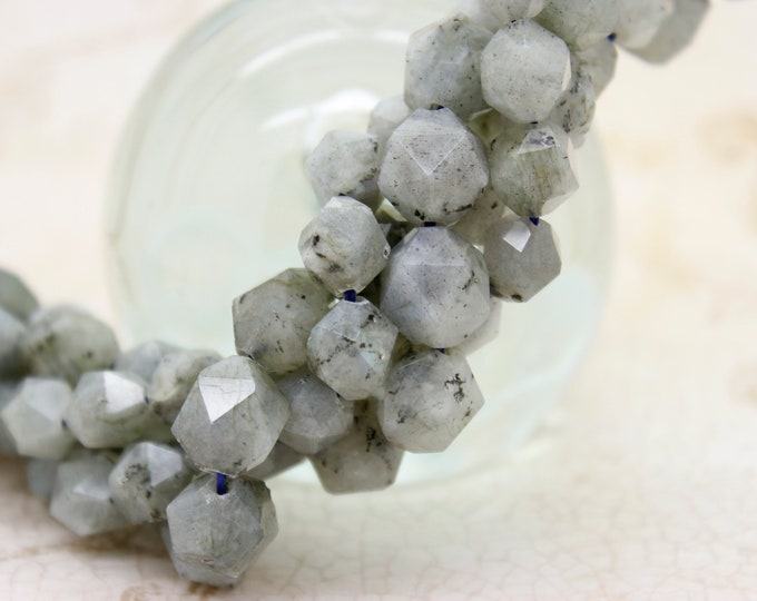 Labradorite Faceted Round Sphere Natural Gemstone Loose Beads