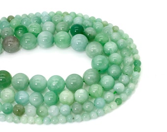 Natural Deep Blue Jade Round Beads 6mm 8mm 10mm Smooth Jade Beads For Jewelry Making Gemstone Beads Loose Jade Beads