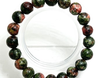 Dragon Blood Jasper 8mm 10mm Smooth Round Natural Gemstone Loose Beads Bracelet - PGB135