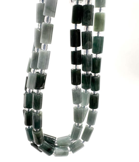 AAA Guatemala Jade Cylinder Beads 5x8mm Genuine Green Jadeite Smooth Tube Barrels Natural Mayan Jade Gemstone for Jewelry Making PGS323F