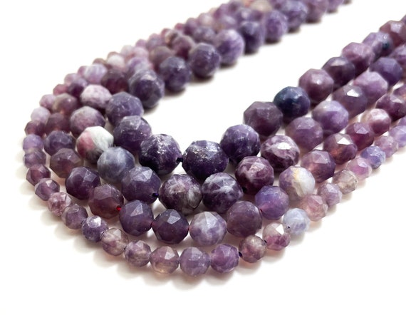 AAA High Quality Natural Purple Tourmaline 6mm 8mm 10mm 12mm Faceted Round Gemstone Beads - RNF16