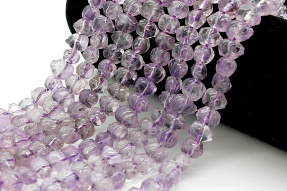 Natural Amethyst Transparent Purple Smooth Nugget Chips  Gemstone Beads - PGP15