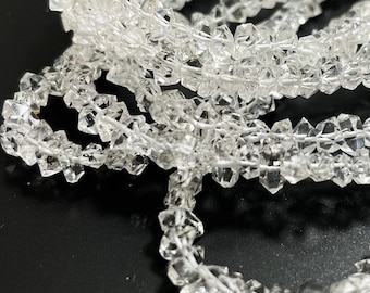 High Quality Herkimer Diamond Quartz Small Nugget Chips Natural Gemstone Beads - PGS24A