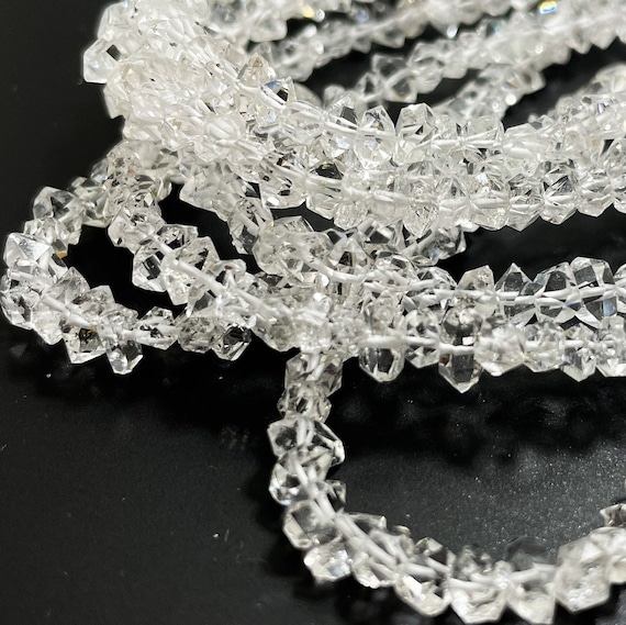 High Quality Herkimer Diamond Quartz Small Nugget Chips Natural Gemstone Beads - PGS24A