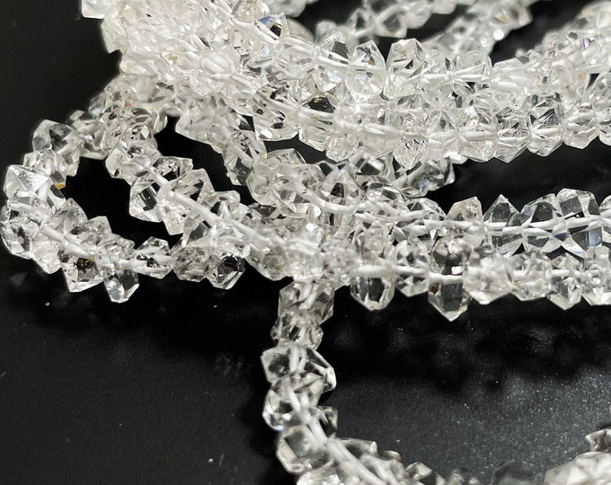 High Quality Herkimer Diamond Quartz Small Nugget Chips Natural Gemstone Beads - PGS24A
