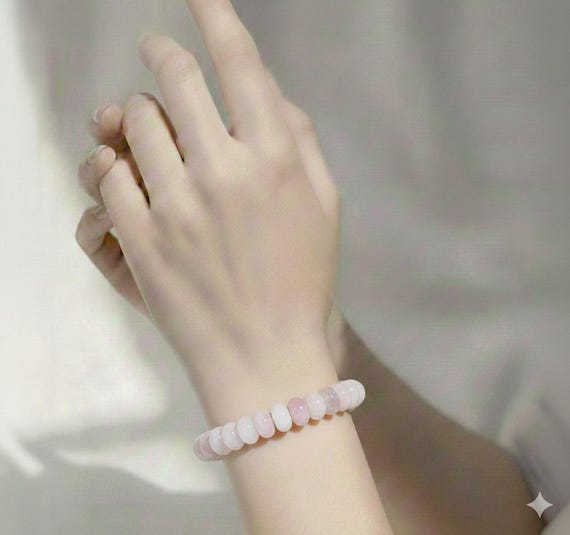 White Jade Rondelle Bracelet: Handmade Gemstone Beaded Accessory