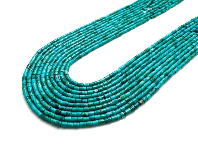 Natural Blue Kingman Turquoise Heishi Beads 2mm Arizona Turquoise for Jewelry Making - PG93G