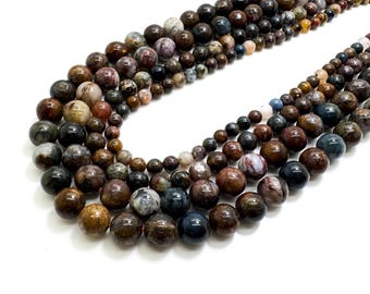 Natural Pietersite Polished Smooth Round Sphere Ball Gemstone Beads - RN85
