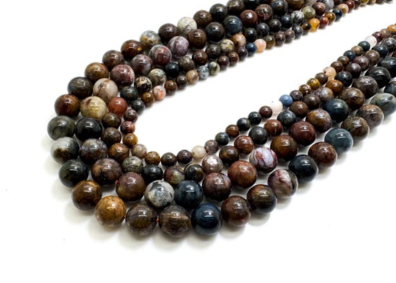 Natural Pietersite Polished Smooth Round Sphere Ball Gemstone Beads - RN85
