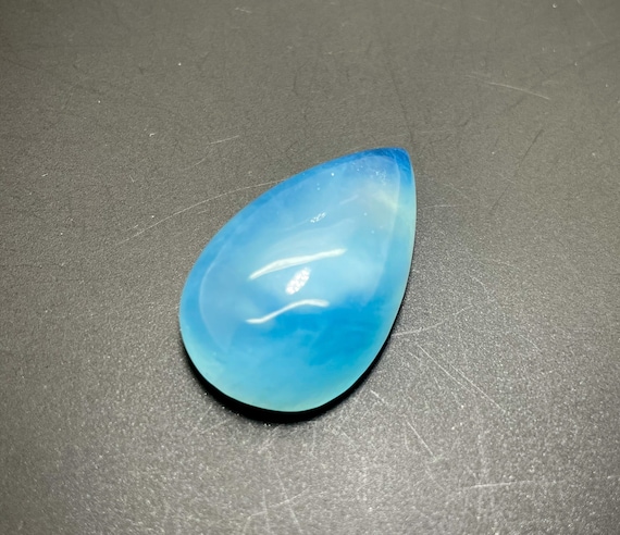 Grade AAAA Aquamarine Cabochon, Blue Aquamarine Tear Drop Pear Polished Smooth Gemstone Cabs Pendant - PGL22