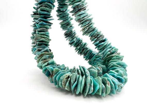 Arizona Turquoise Slab Beads Genuine Sky Blue Stone Organic Petal Shape Gemstone for Artisan Jewelry Supply - PGS371