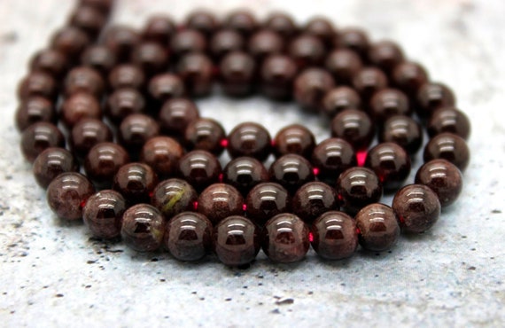 AAA Red Garnet Beads, Natural Garnet Smooth Polished Round Ball Sphere Gemstone Beads (3mm 4mm 5mm 6mm 7mm 8mm 10mm) - PG34