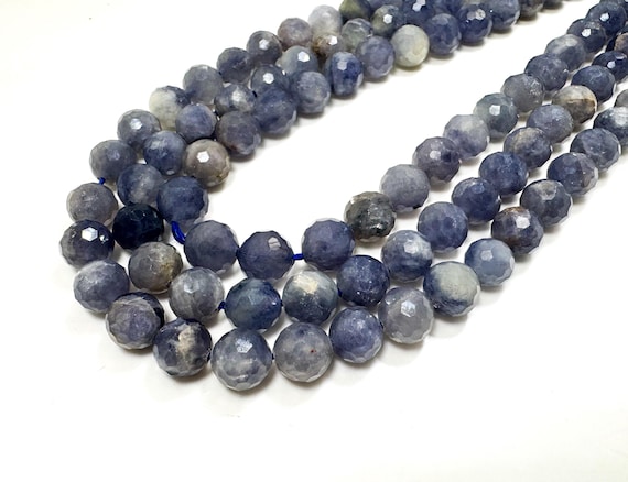 Natural Tanzanite Beads, Rare Tanzanite Faceted Sphere Ball Round Natural Gemstone Beads - 6mm 8mm - RNF81