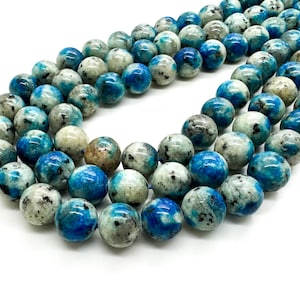 AA Rare Genuine Natural K2 Gemstone Smooth Round Sphere Loose Beads - 6mm 8mm 10mm 12mm